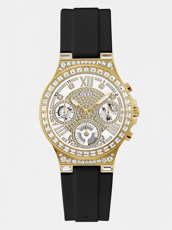 сребърен кристал многофункционален часовник Guess