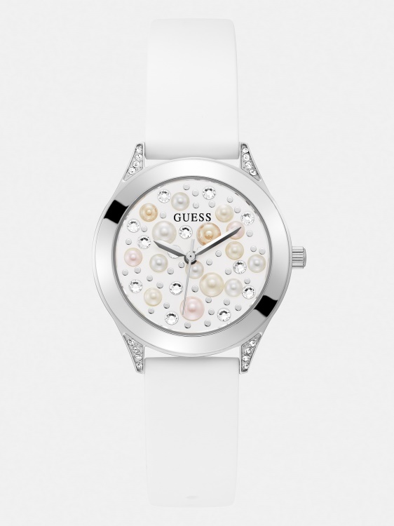 перлен аналогов часовник сребърен Guess