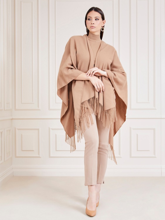 Guess бежово наметало от смес от вълна Marciano