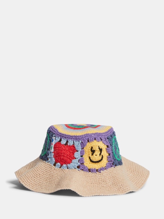 Guess All Over Print Hat Multi Beige