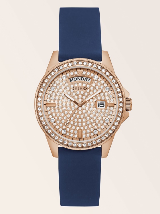 кристален календар часовник сребърен Guess