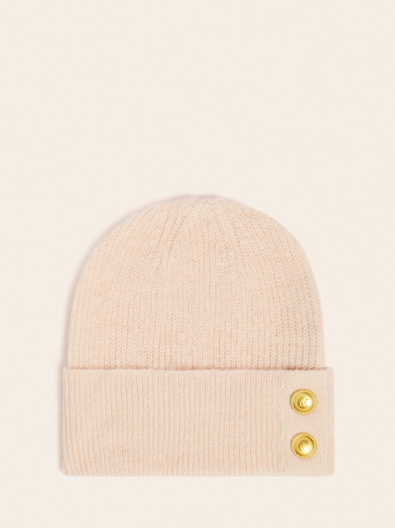 Guess розова шапка от вълнена смес марчиано