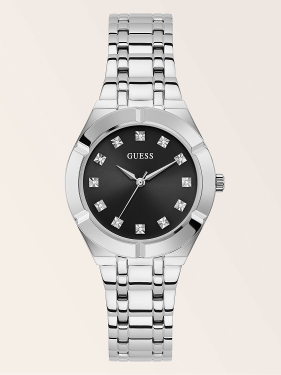 Guess часовник от сребърна кристална стомана
