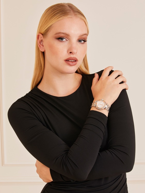 Gc стоманен аналогов часовник Guess розово злато