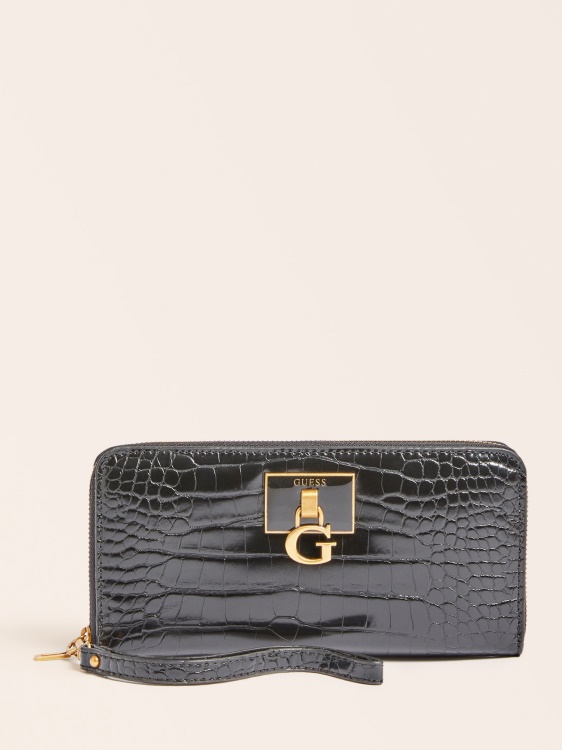 Stephi Croc Print макси портфейл черен Guess