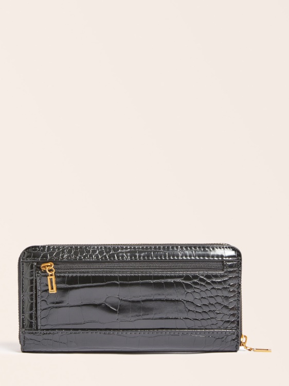 Stephi Croc Print макси портфейл черен Guess