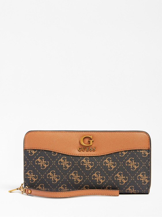 Guess Nell 4g лого макси портфейл кафяв