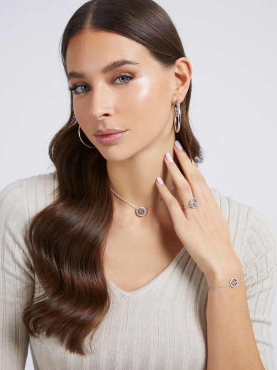 сребърна огърлица Life-in-4g Guess