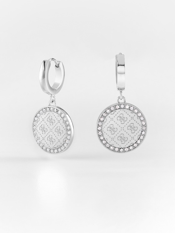 сребърни обеци Guess Round Harmony