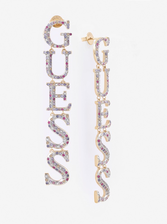 мулти златни кристални обеци-хармония Guess