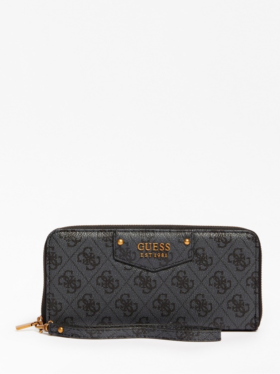 Guess сив еко брентън макси портфейл