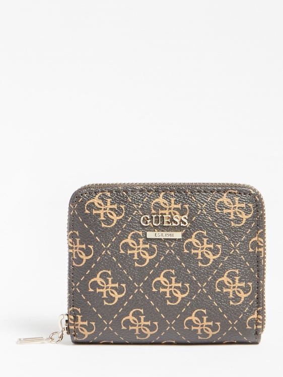Noelle 4g ​​​​лого мини портфейл Guess кафяв