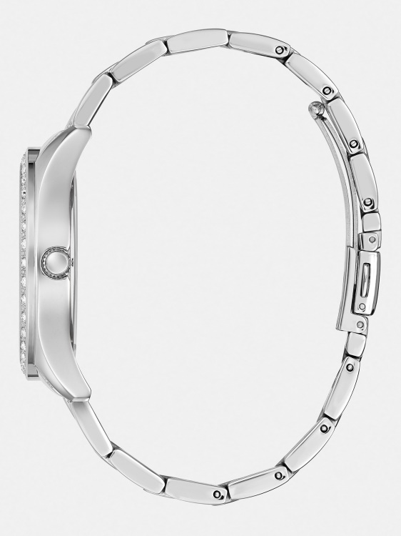 сребърен аналогов часовник Guess стомана