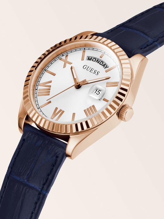 всеки часовник с календар от розово злато Guess