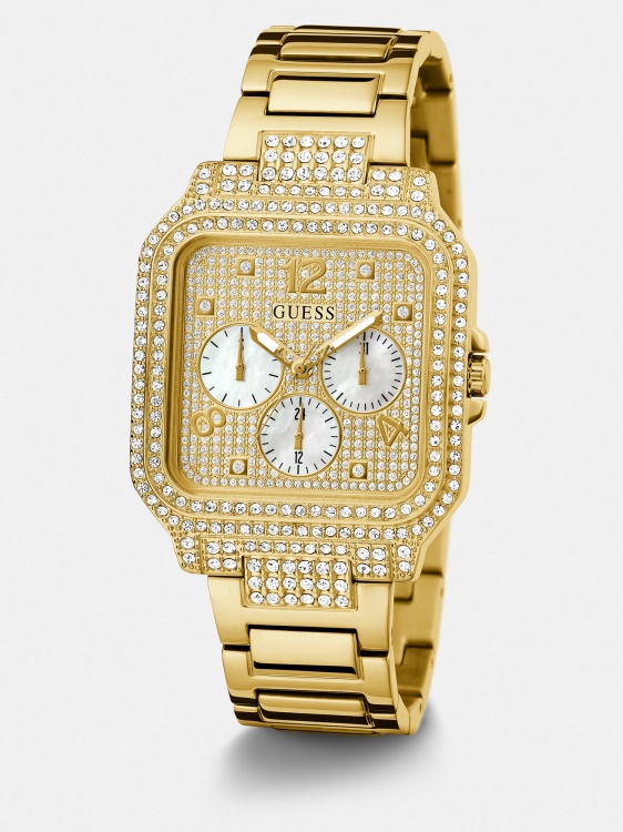 многофункционален кристален часовник Guess Blue