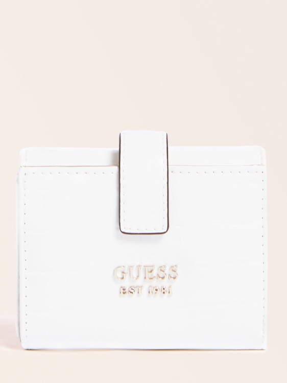 мини портфейл Guess White Katey с крокодил