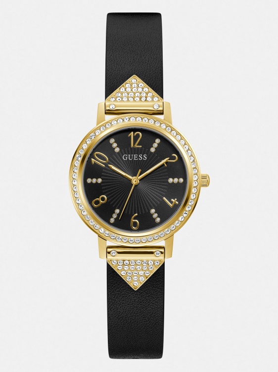 син аналогов часовник от естествена кожа Guess