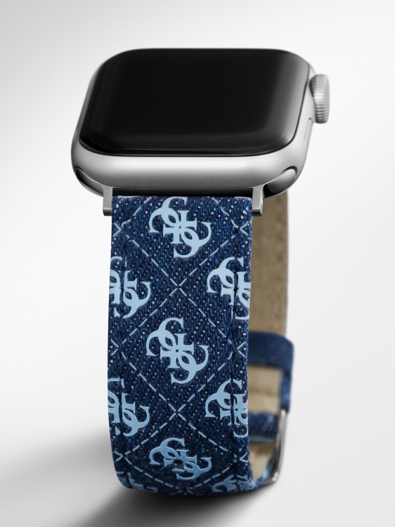 Guess кожена каишка за Apple Watch розов