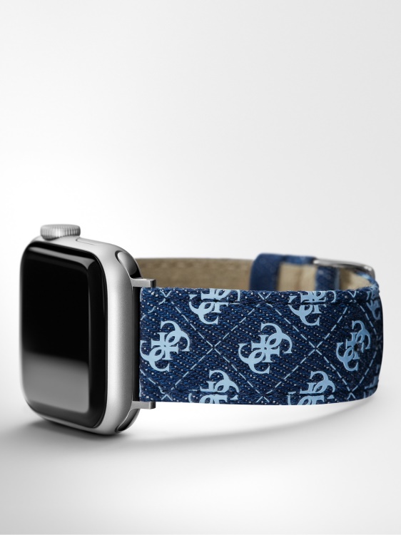Guess кожена каишка за Apple Watch розов