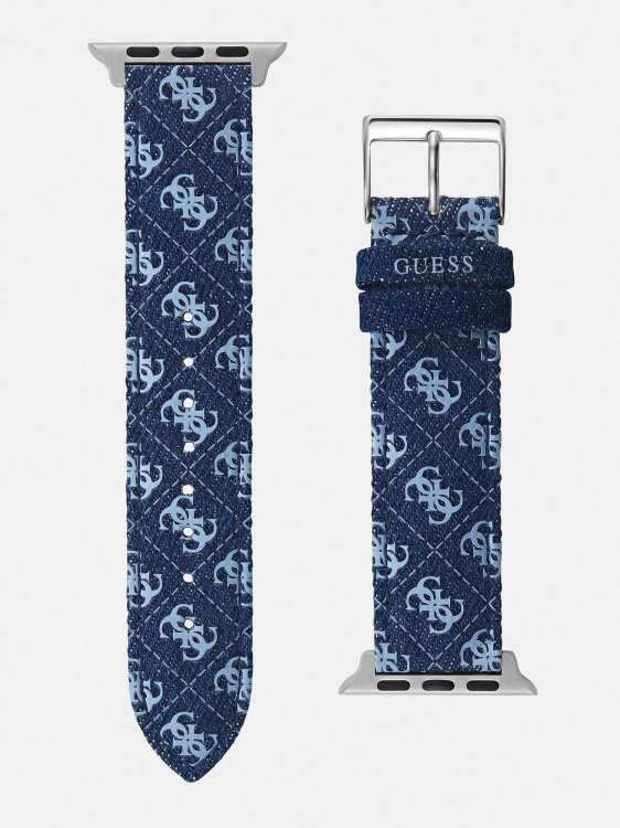 Guess кожена каишка за Apple Watch розов