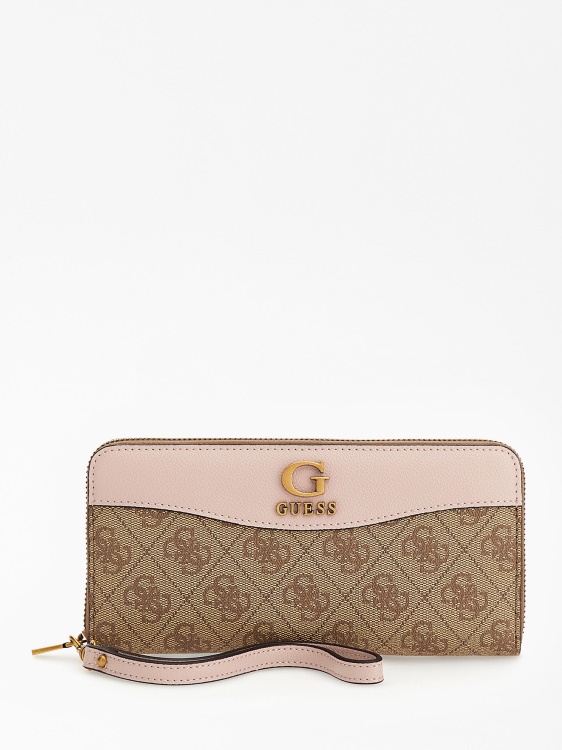 розов Nell 4g лого макси портфейл Guess