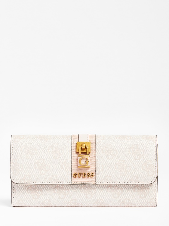 Ginevra 4g Logo макси портфейл крем Guess