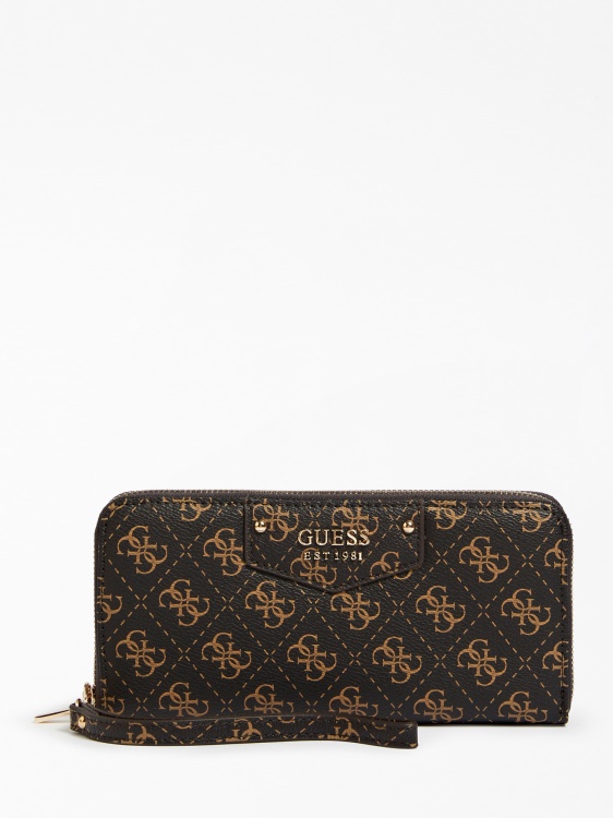 брентън еко макси портфейл Guess кафяв