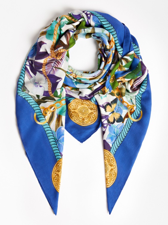 флорален принт Keffiyeh Blue Guess