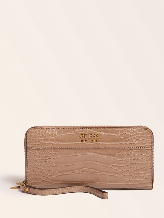 сметана Katey Croc Print макси портфейл Guess