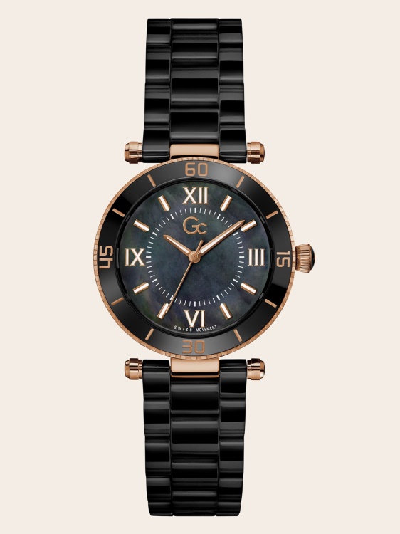 Gc керамичен аналогов часовник Guess черен