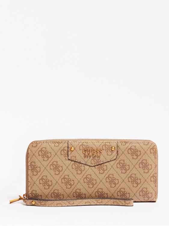 бежов еко брентън макси портфейл Guess