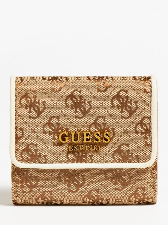 Aviana 4g лого мини портфейл Guess бял