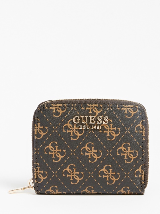 Laurel 4g лого мини портфейл кафяв Guess