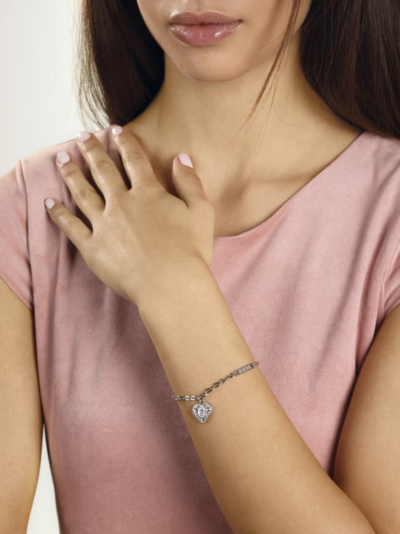 Guess сребърна гривна G Shine