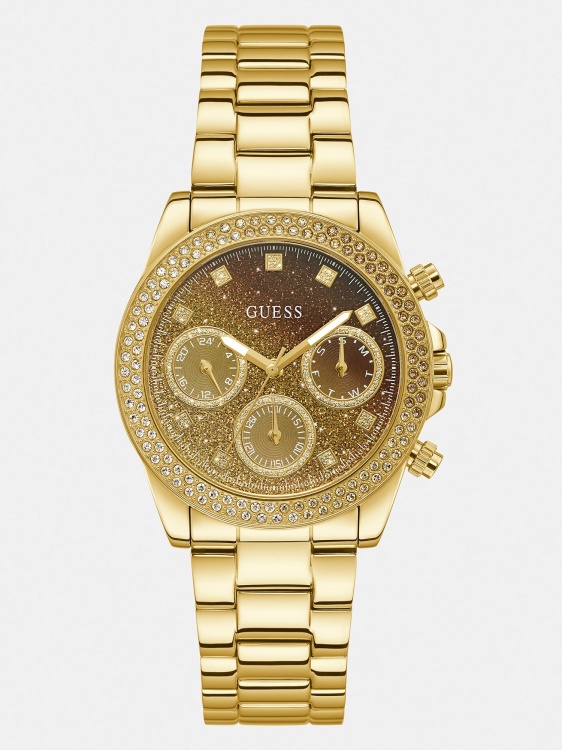 многофункционален кристален часовник син Guess