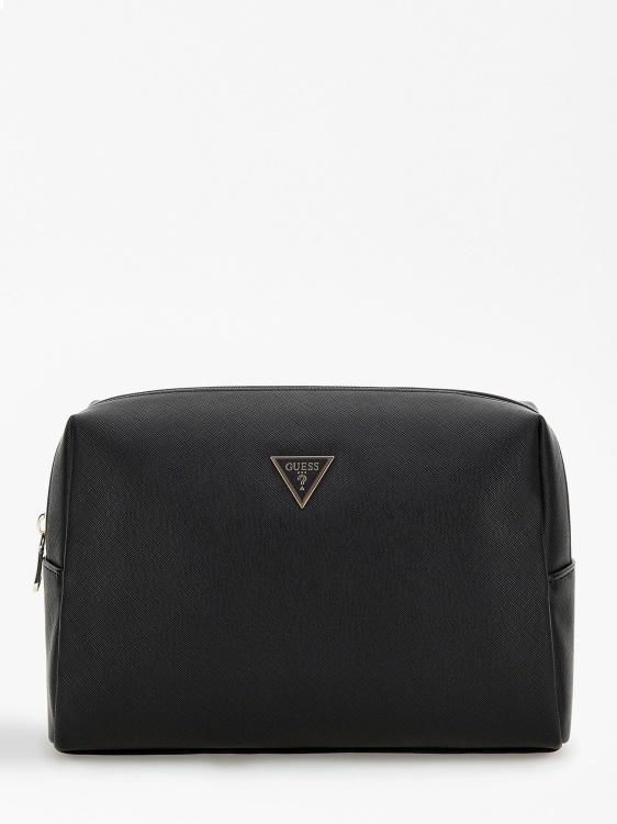 черен калъф с лого Guess Saffiano