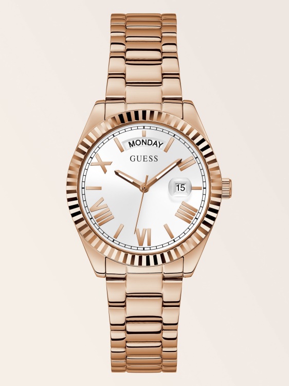 календар часовник Guess розово злато