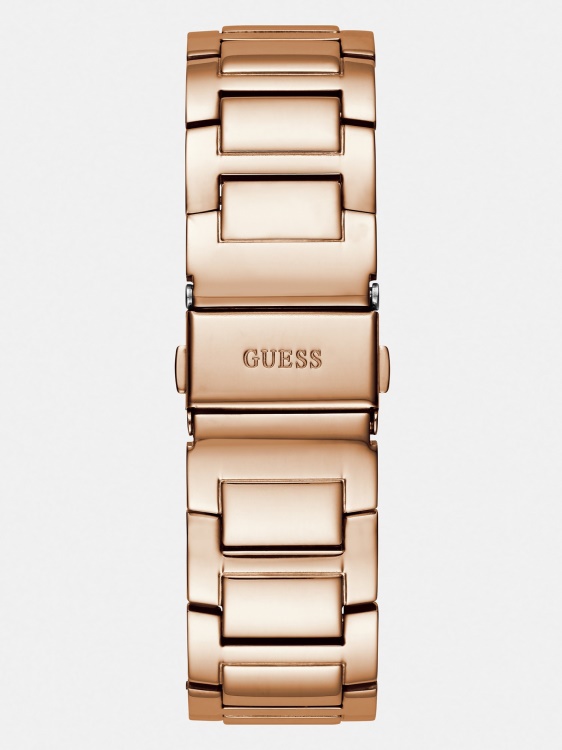 Guess многофункционален кристален часовник от розово злато