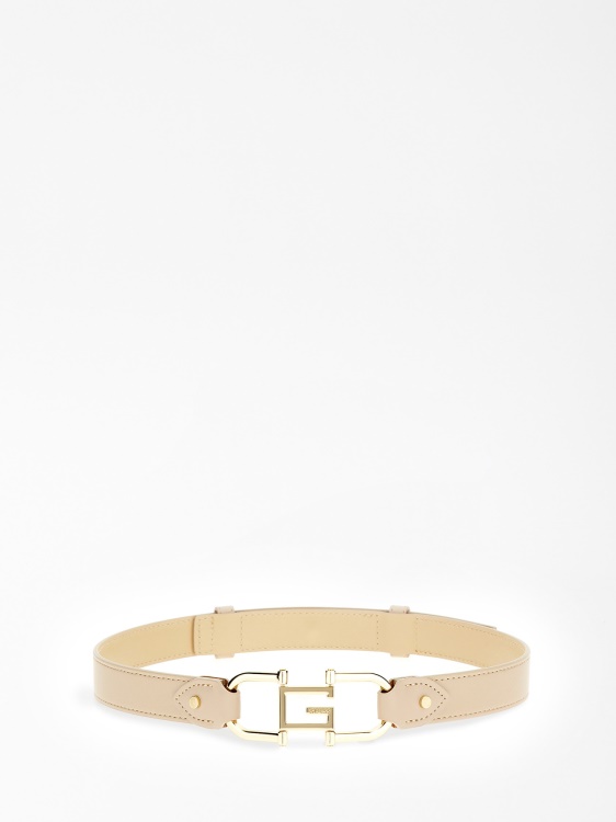 колан за пристягане с лого крем Guess Alva