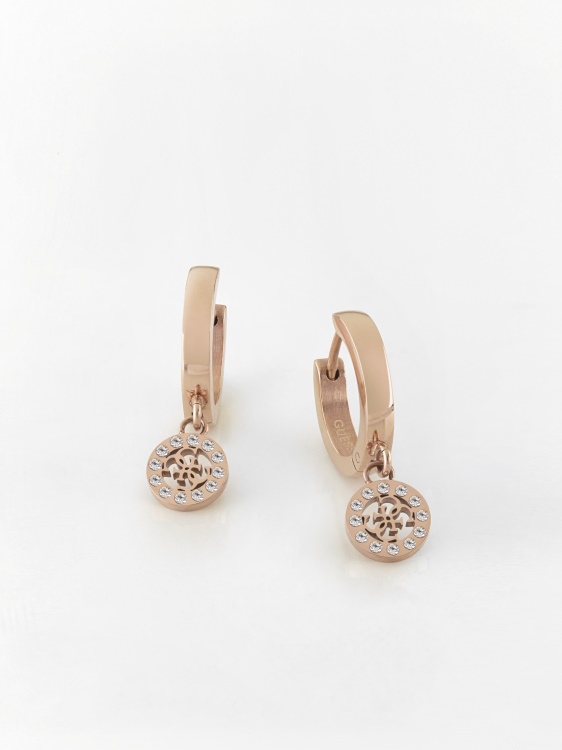 Guess миниатюрни обеци от розово злато