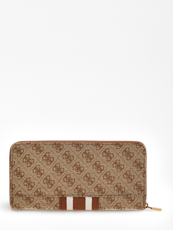 кафяв макси портфейл с лого Katey 4g Guess