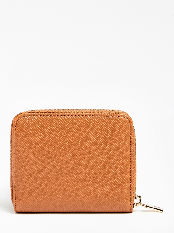 Alexie Saffiano мини портфейл кафяв Guess