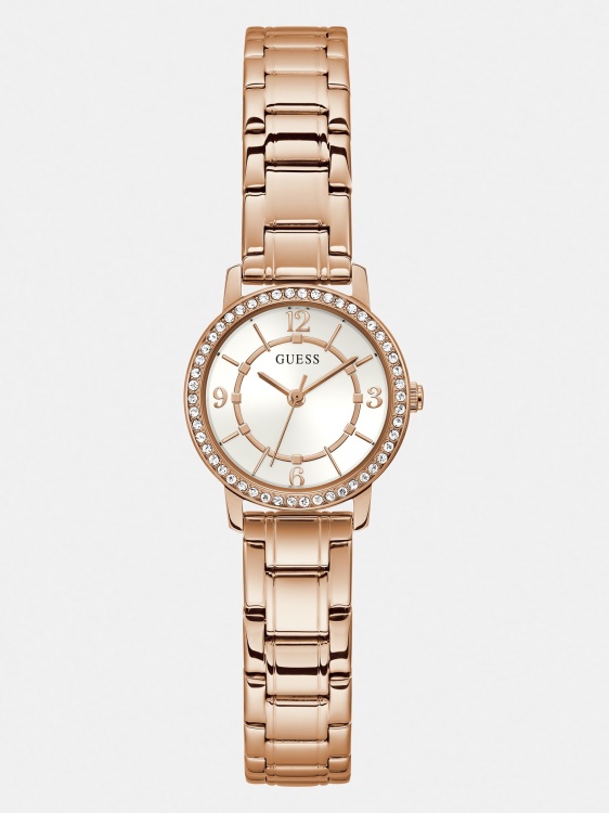 Аналогов часовник Guess с кристал от розово злато