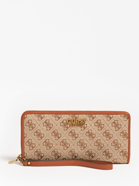 кафяв Guess макси портфейл с лого Aviana 4g