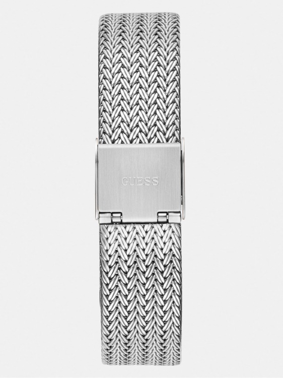 сребрен кристален аналогов часовник Guess
