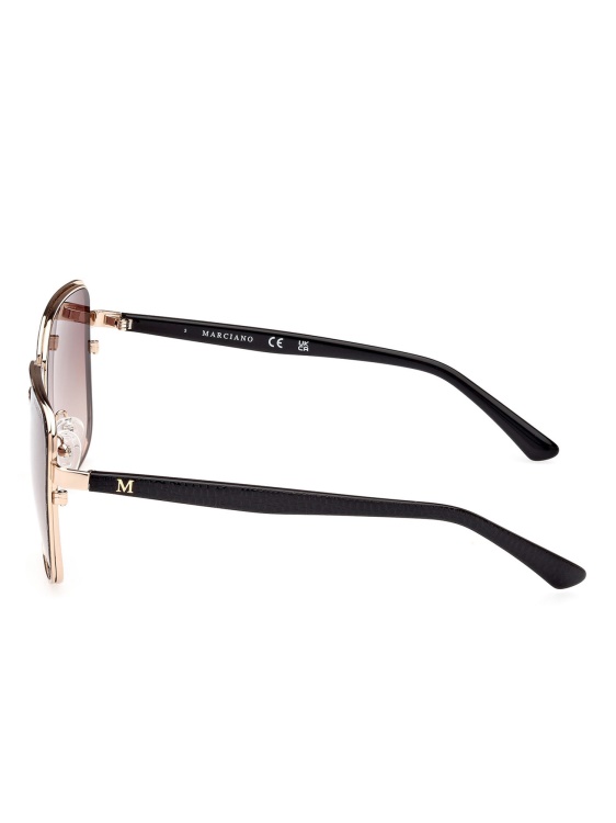 модел златни квадратни слънчеви очила Guess