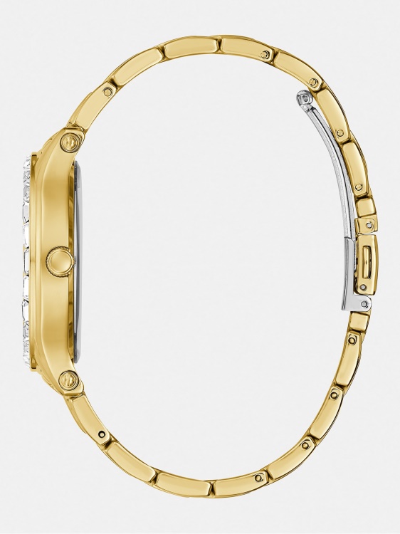 син многофункционален стоманен часовник Guess