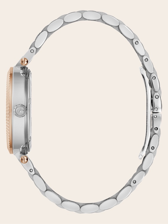 Gc кварцов календар часовник Guess розово злато