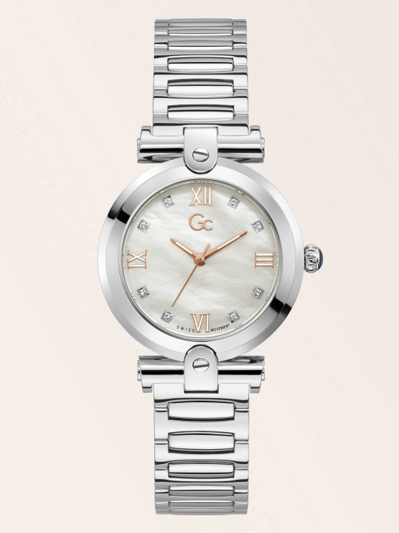 Guess Fashion Gc стоманен аналогов часовник розово злато