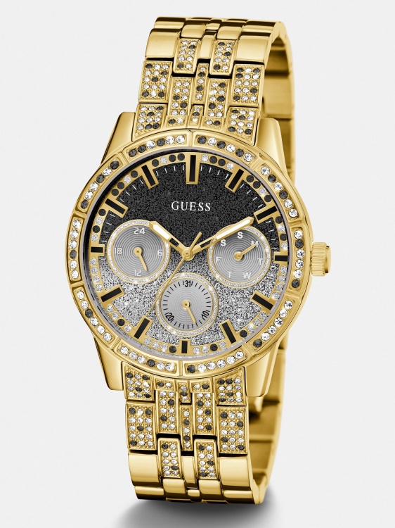 кристален многофункционален часовник Guess Blue